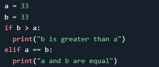 Example of Python elif statement