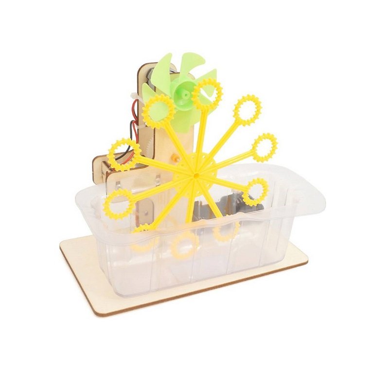 DIY Science Toy Electric Bubble Machine for Kids Without Battery