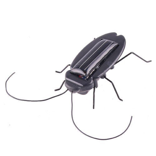 Solar Powered Vibrating Black Cockroach Bug